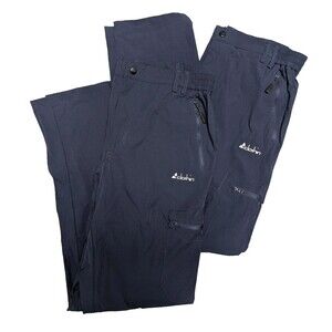 Lot of 2 Mens Clothin Nylon Hiking Outdoor Travel Cargo Pants Medium Blue